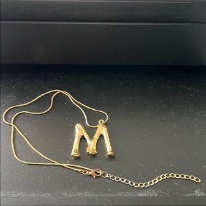 M initial necklace inspired